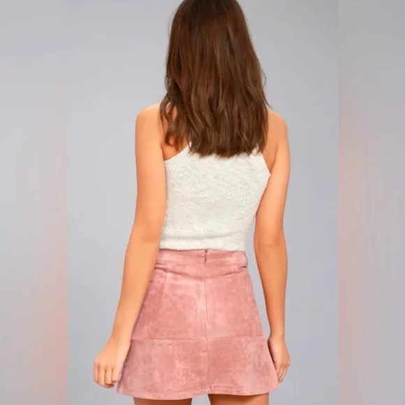 Shenandoah Mauve Suede Mini Skirt - Picture 3 of 9